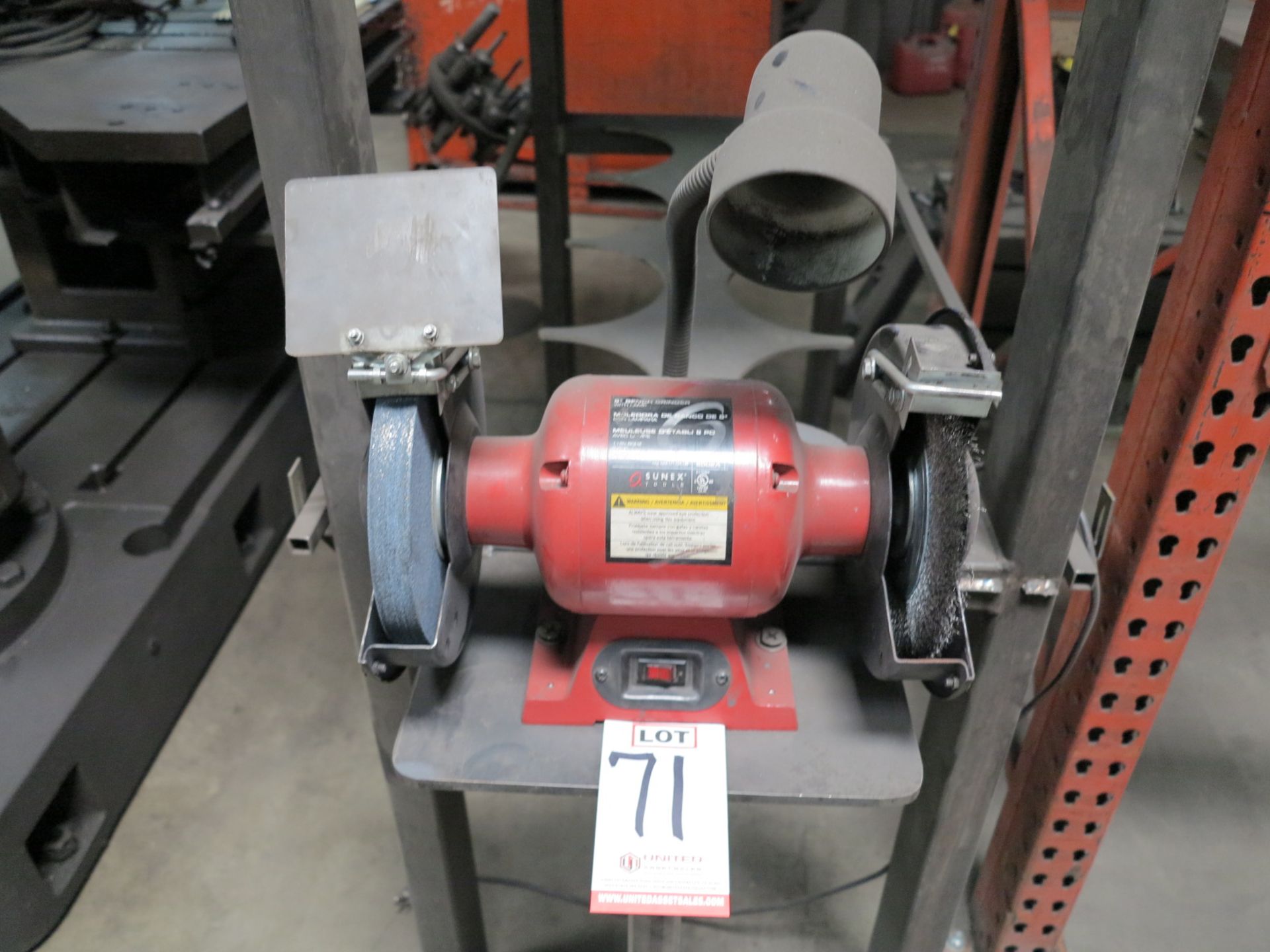 SUNEX 8" BENCH GRINDER W/ LAMP