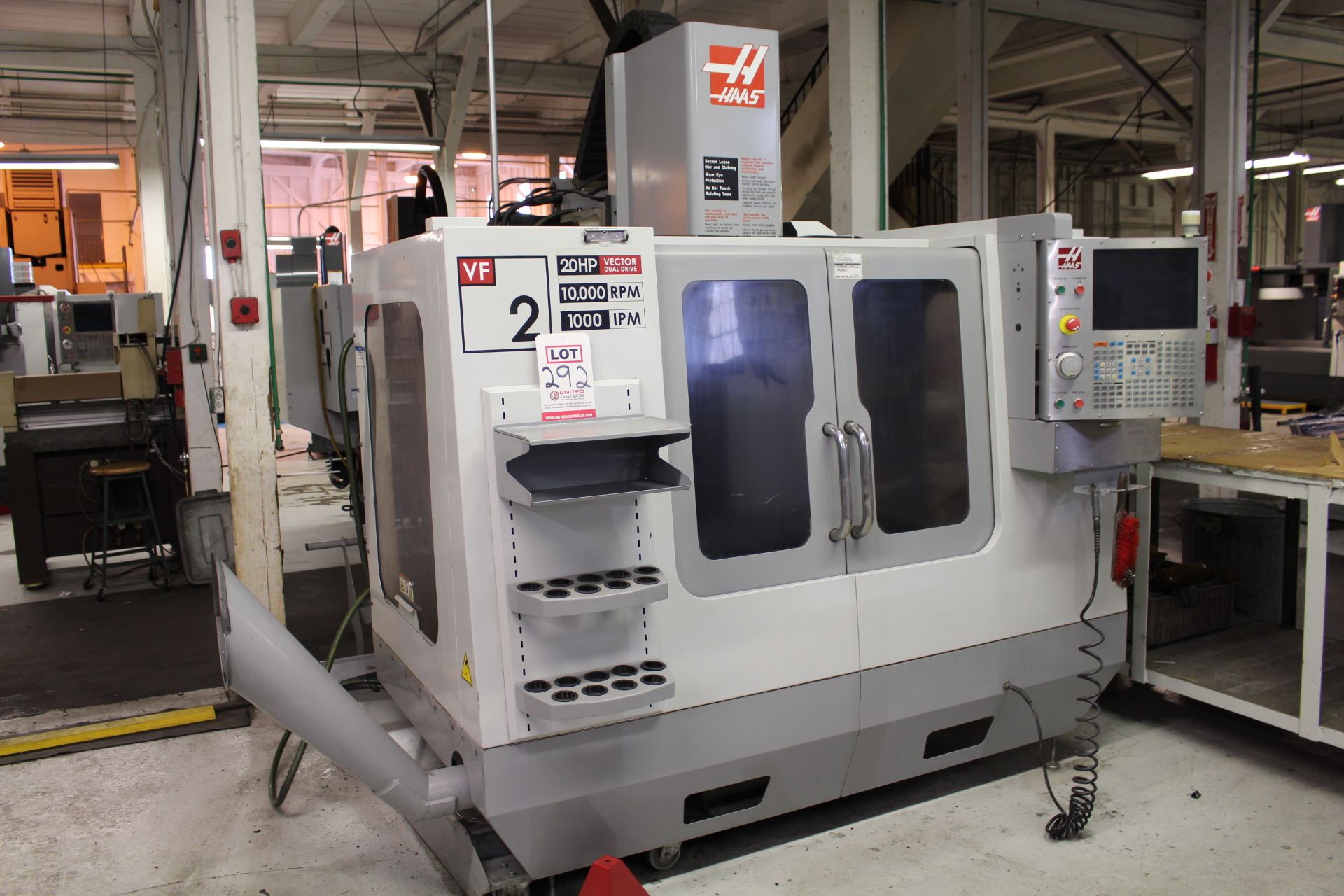 2009 HAAS VF-2D CNC VERTICAL MACHINING CENTER, S/N 1074545, 30" X, 16" Y, 20" Z, 36" X 14" TABLE, 30