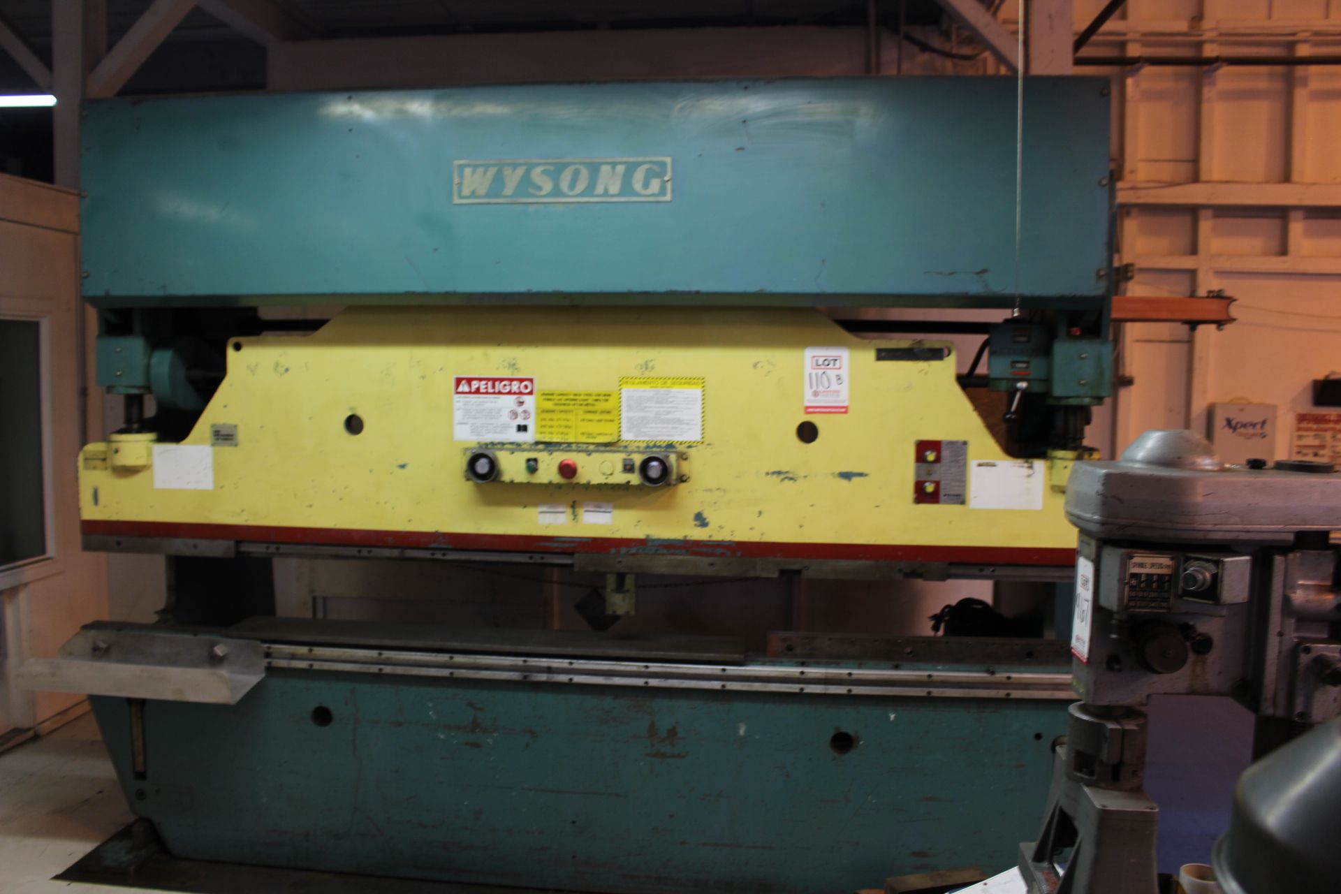 WYSONG H-90-10 HYDRA-MECHANICAL PRESS BRAKE, 90 TON X 12’ , MODEL H-90-10, S/N HPB25-100