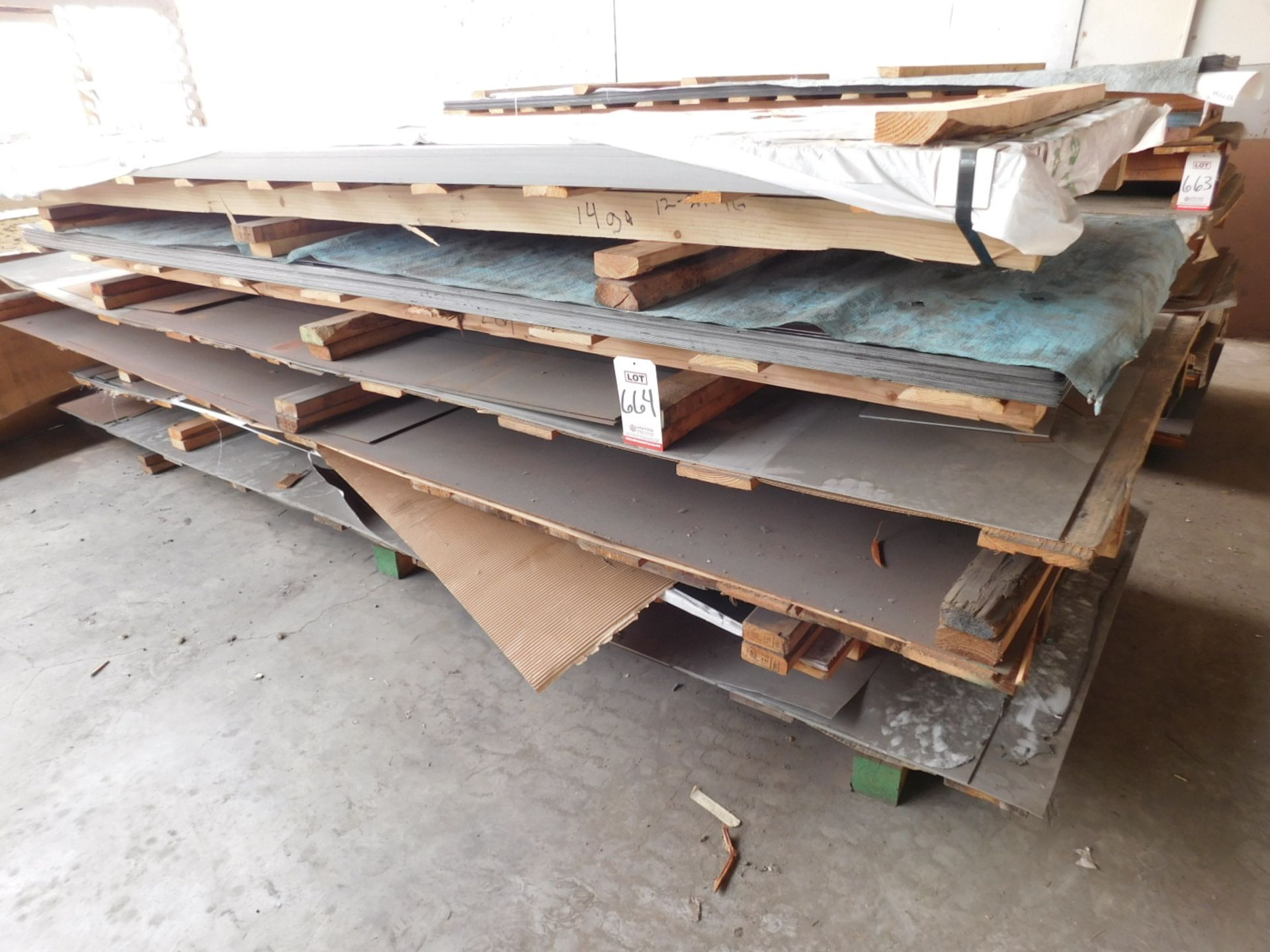 LOT - STACK OF 10' STEEL SHEET STOCK