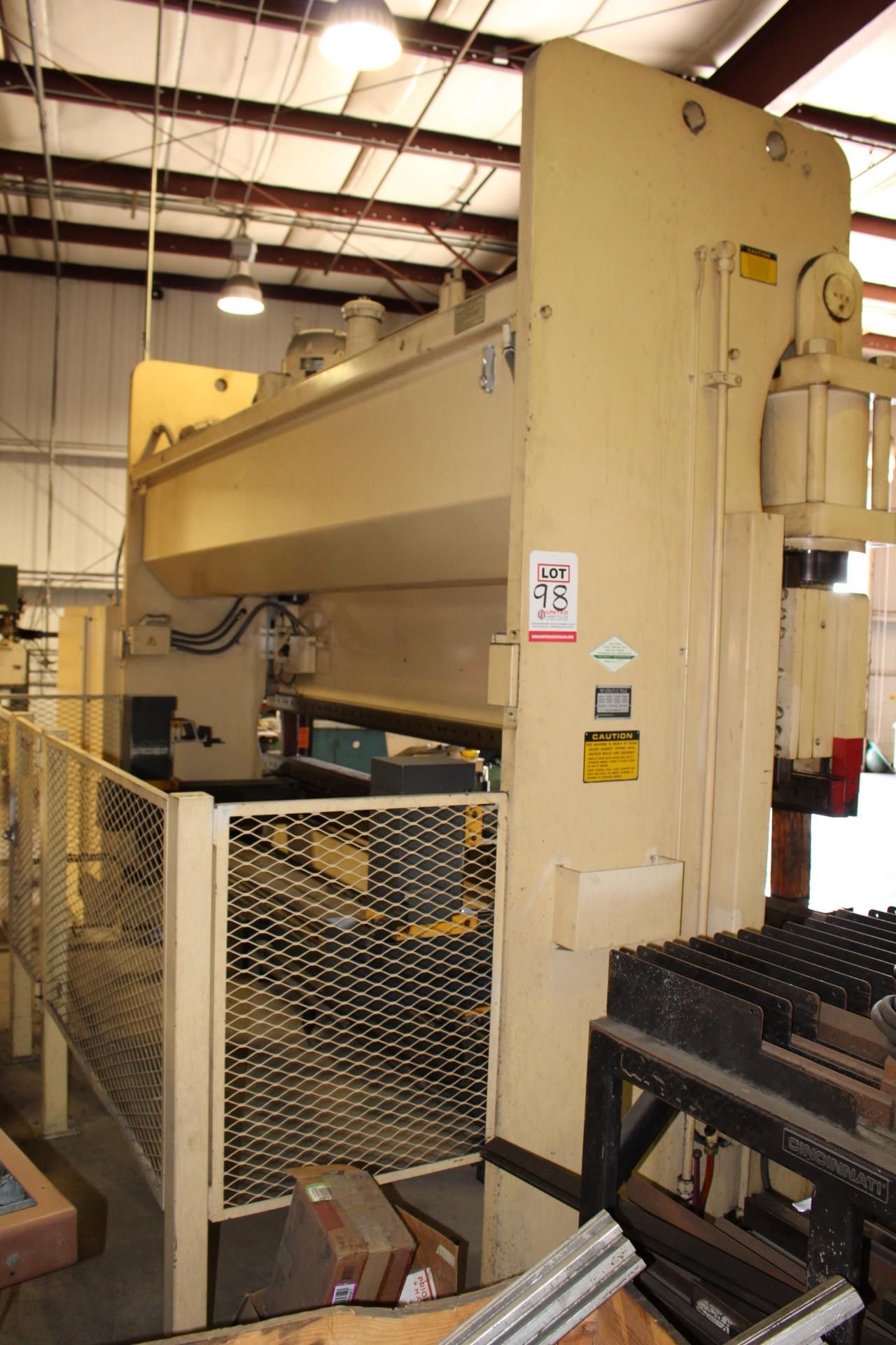 CINCINNATI 230AFX12 CNC HYDRAULIC PRESS BRAKE, S/N 49534, 230 TON X 14', TOP & BOTTOM CLAMPING, - Image 8 of 8