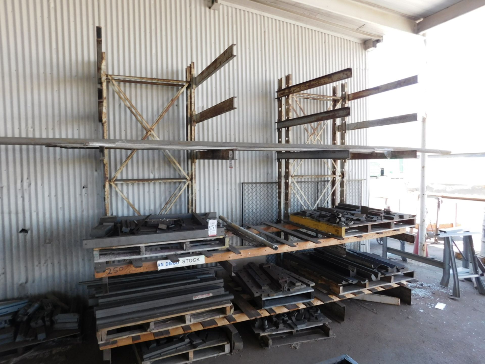 LOT - (2) 4' CANTILEVER RACKS, 4' ARMS, 10' HT