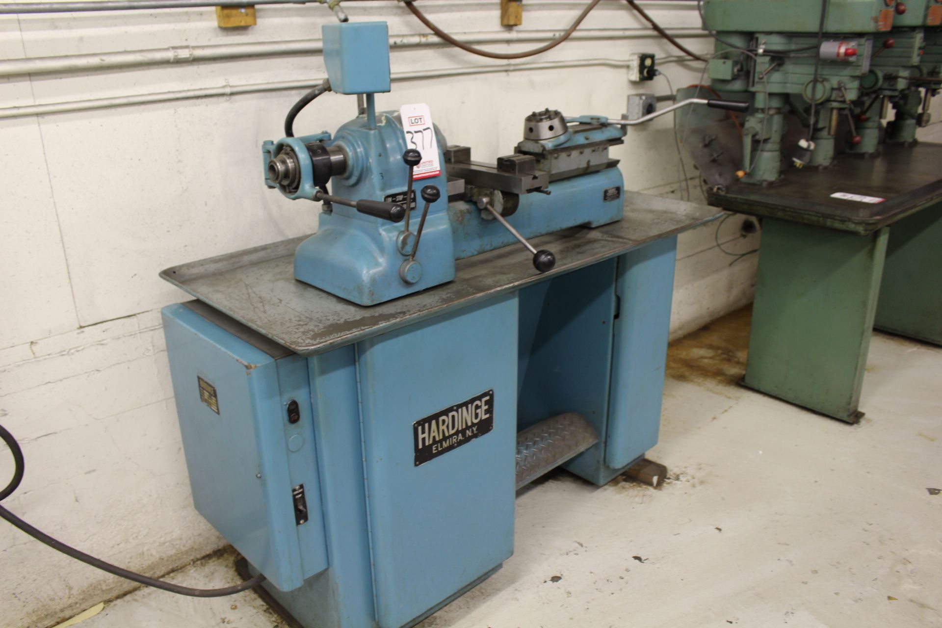 HARDINGE DSM-59 SUPER PRECISION TOOLROOM LATHE, W/ TURRET AND CROSS SLIDE, 1 HP