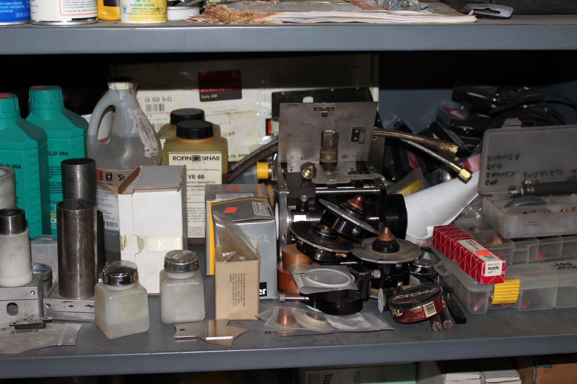 2-DOOR STORAGE CABINET WiTH CONTENTS OF SUPPLIES FOR THE CNC LASERS - Image 2 of 4