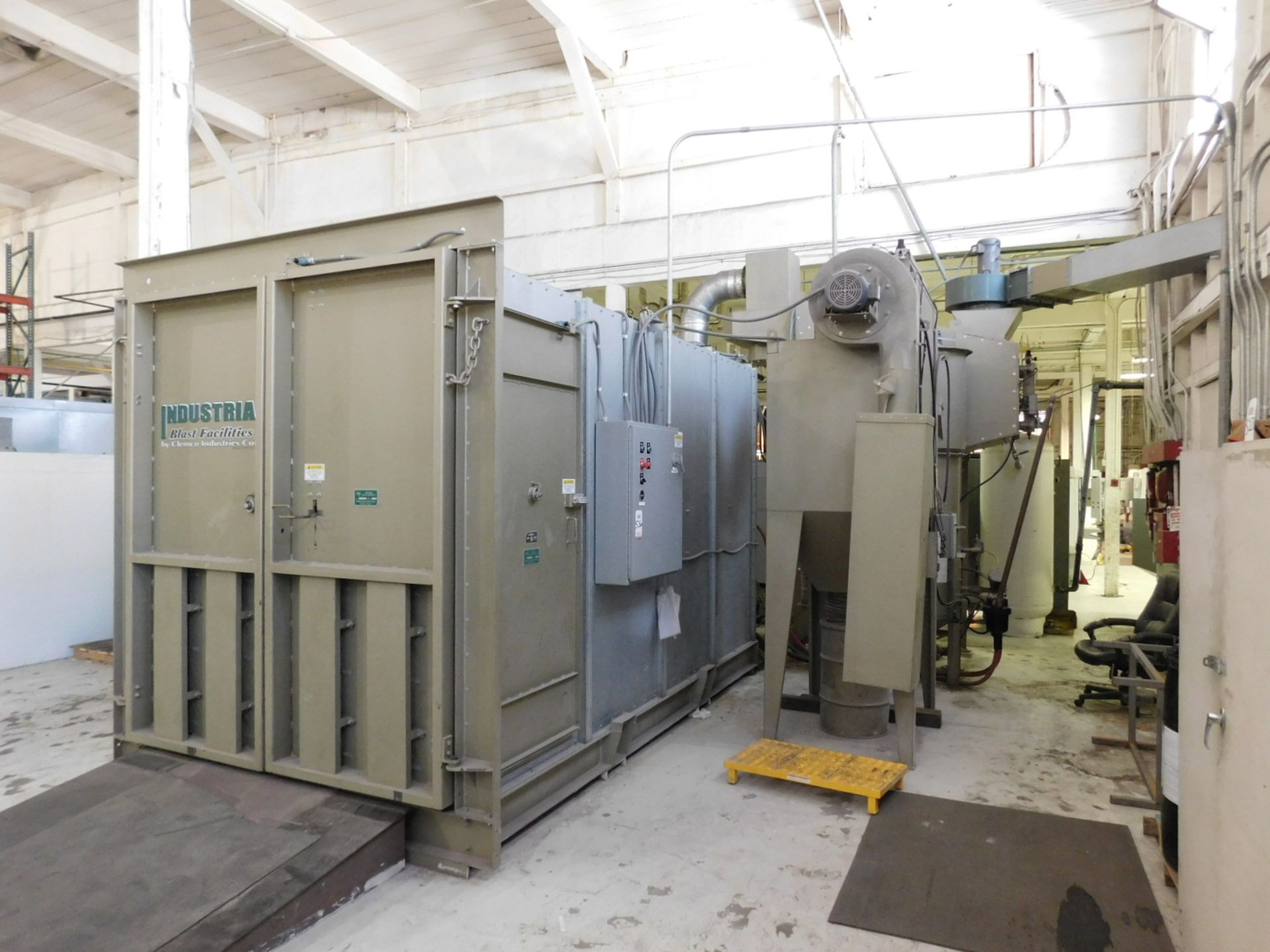 2006 CLEMCO SAND BLAST ROOM, 7' X 14' X 8', W/ 2-PC DUST COLLECTORS