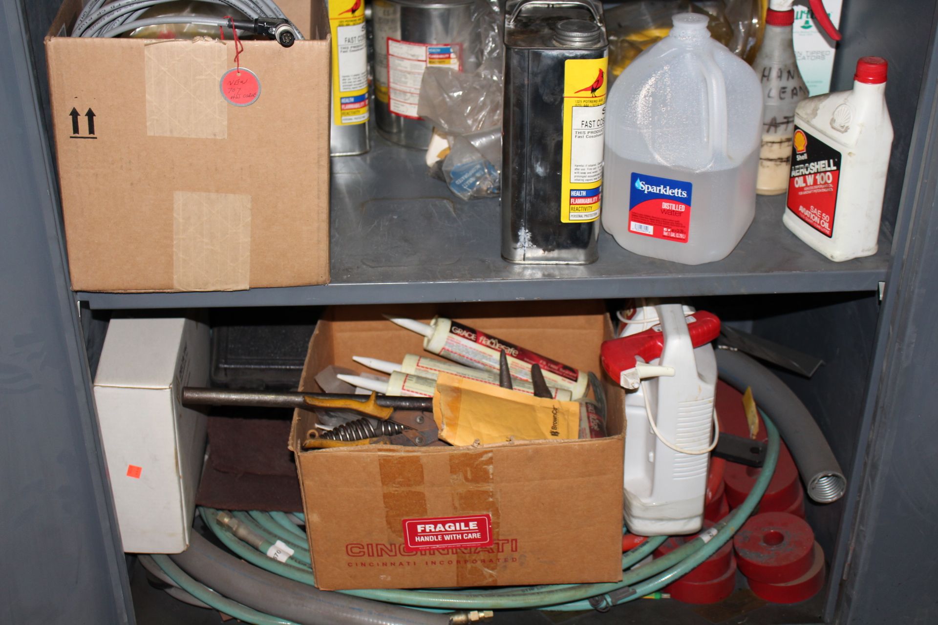 2-DOOR STORAGE CABINET WiTH CONTENTS OF SUPPLIES FOR THE CNC LASERS - Image 4 of 4