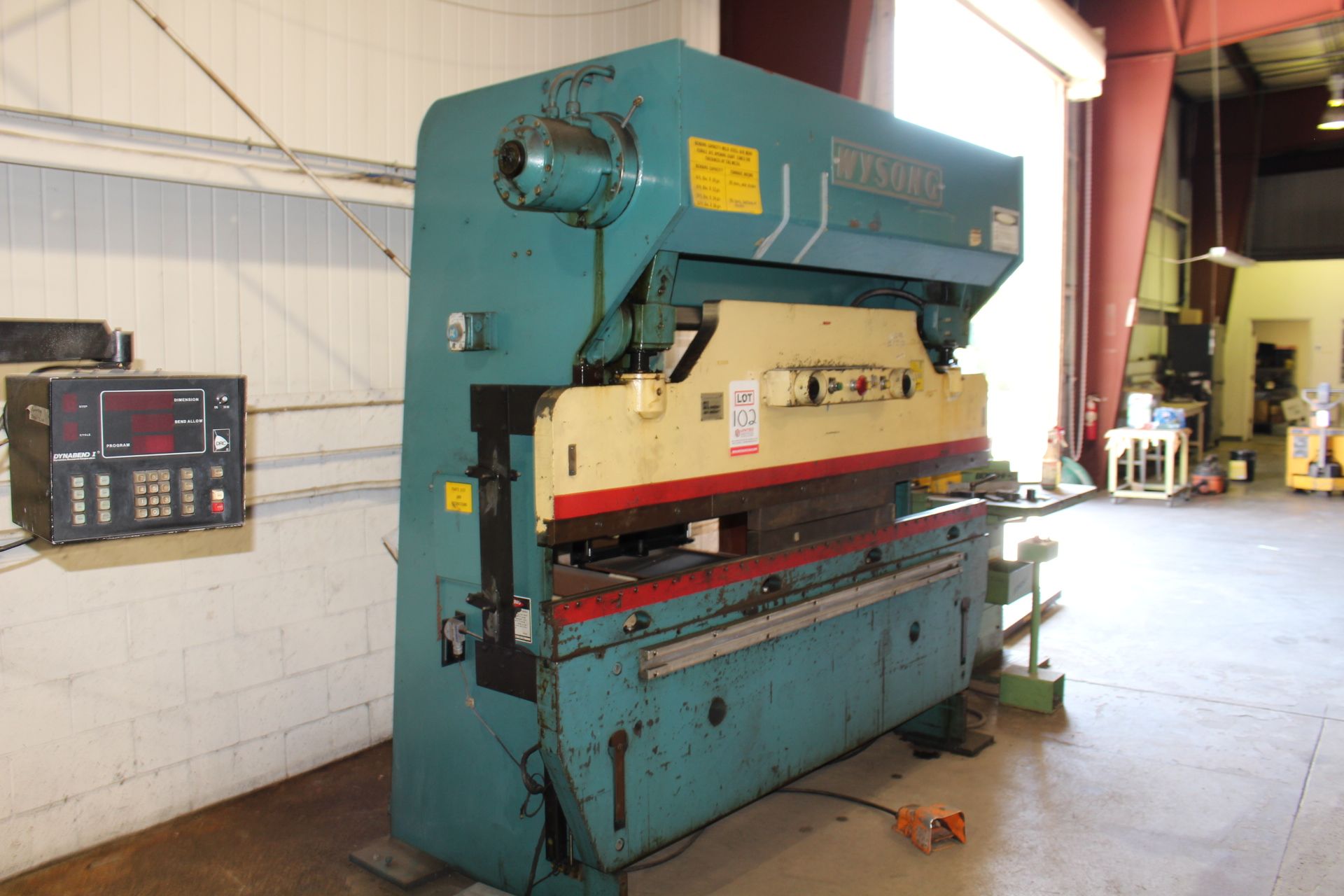 WYSONG H-55-6 HYDRA-MECHANICAL PRESS BRAKE, S/N HPB21-113, 55 TON X 6', DYNABEND 3 CONTROL - Image 4 of 4