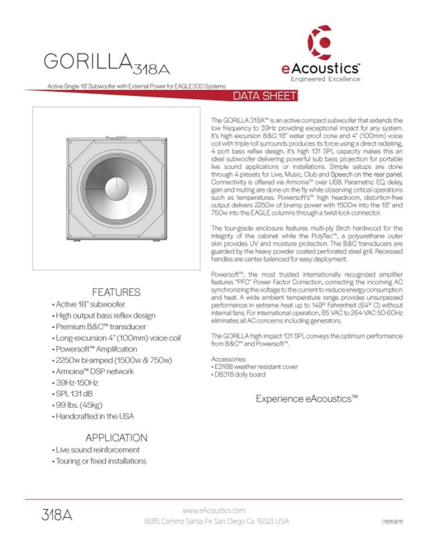 GORILLA318A DATA SHEET