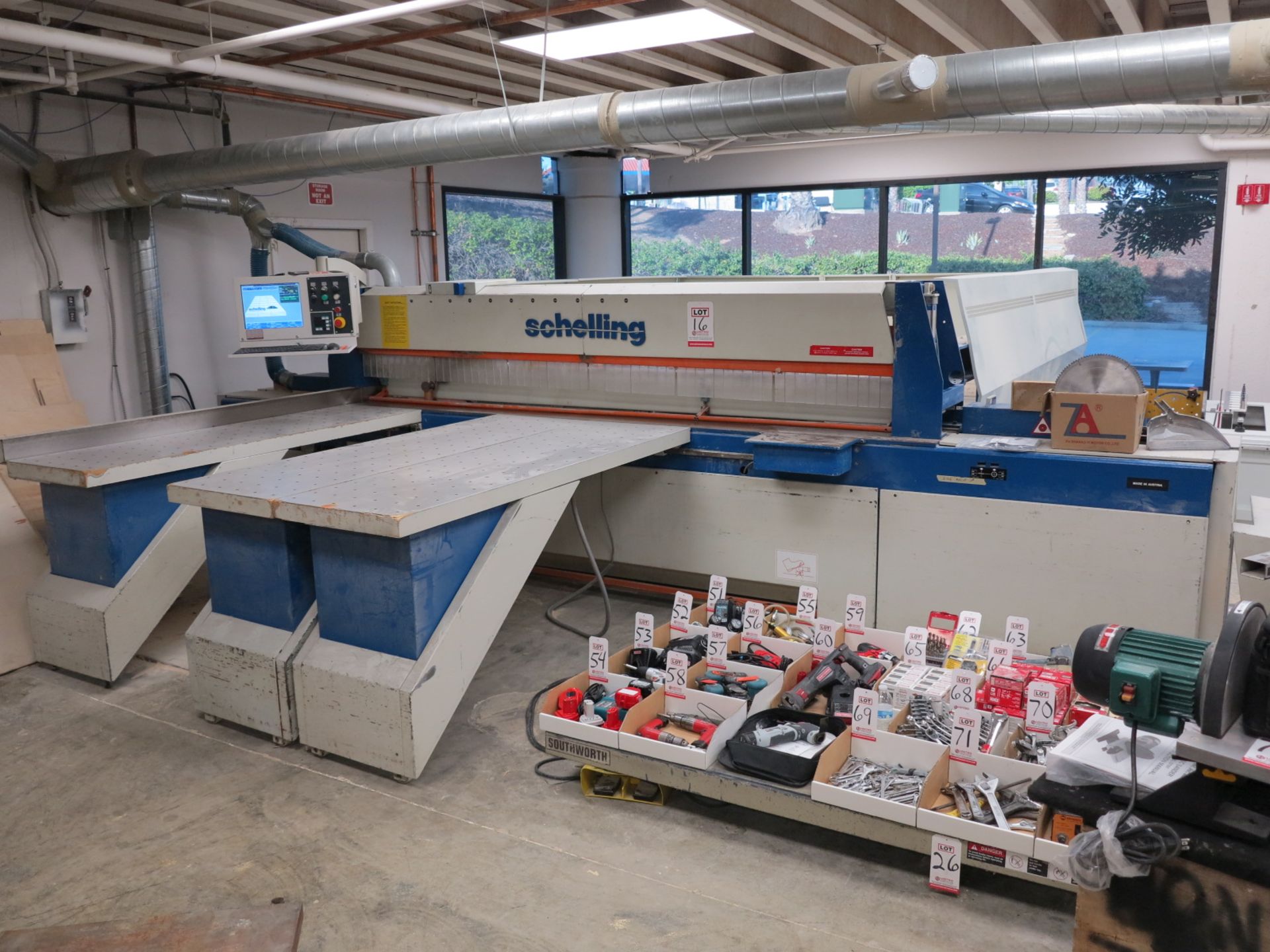 1994 SCHELLING CNC PANEL SAW, TYPE FI 330, FRONT LOADING, WIN COMMANDER CNC FI 330 CONTROL &