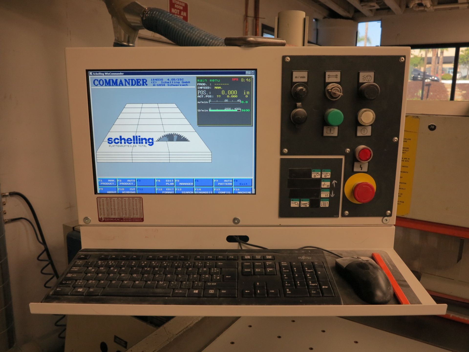 1994 SCHELLING CNC PANEL SAW, TYPE FI 330, FRONT LOADING, WIN COMMANDER CNC FI 330 CONTROL & - Image 3 of 6