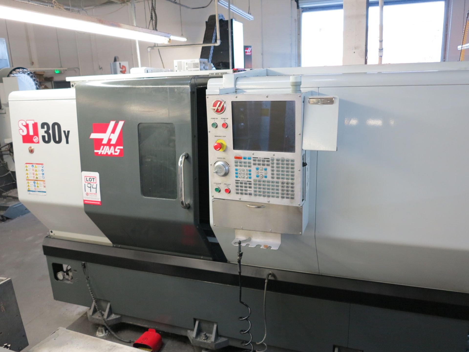 2013 HAAS ST-30Y CNC TURNING CENTER, S/N 3095014, FULL C AXIS, LIVE MILLING/DRILLING, Y AXIS - Image 4 of 14