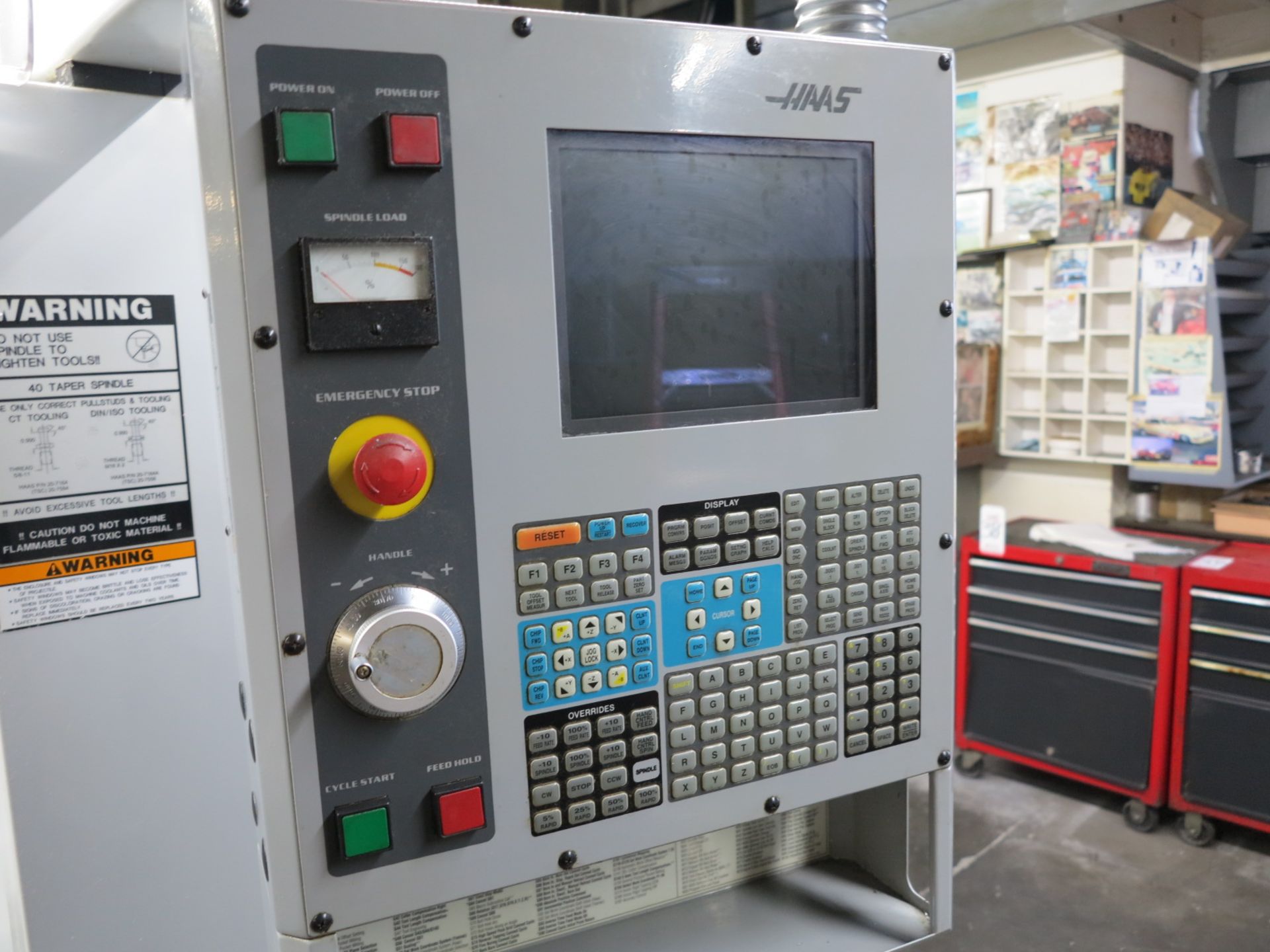 2004 HAAS MINI MILL CNC MILL CENTER, S/N 39224, 16" X, 12" Y, 10" Z, 36" X 12" TABLE, 10,000 RPM - Image 7 of 7