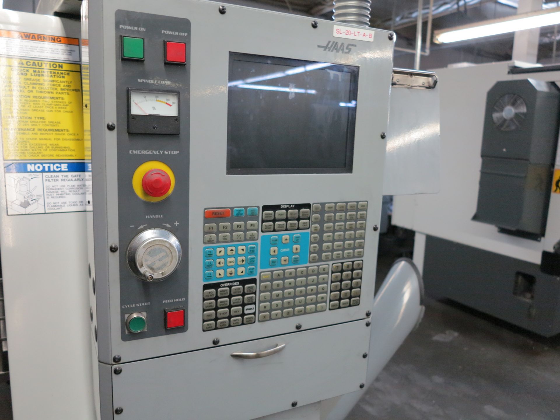 2004 HAAS SL-20 CNC TURNING CENTER, S/N 69040, FULL C-AXIS, LIVE TOOLING, COLLET CHUCK, 23" SWING, - Image 9 of 9