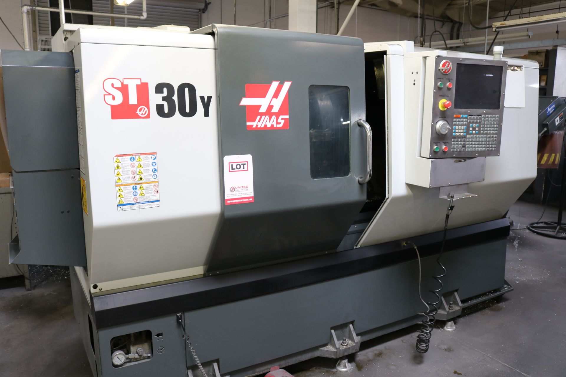 2013 HAAS ST-30Y CNC TURNING CENTER, S/N 3095014, FULL C AXIS, LIVE MILLING/DRILLING, Y AXIS