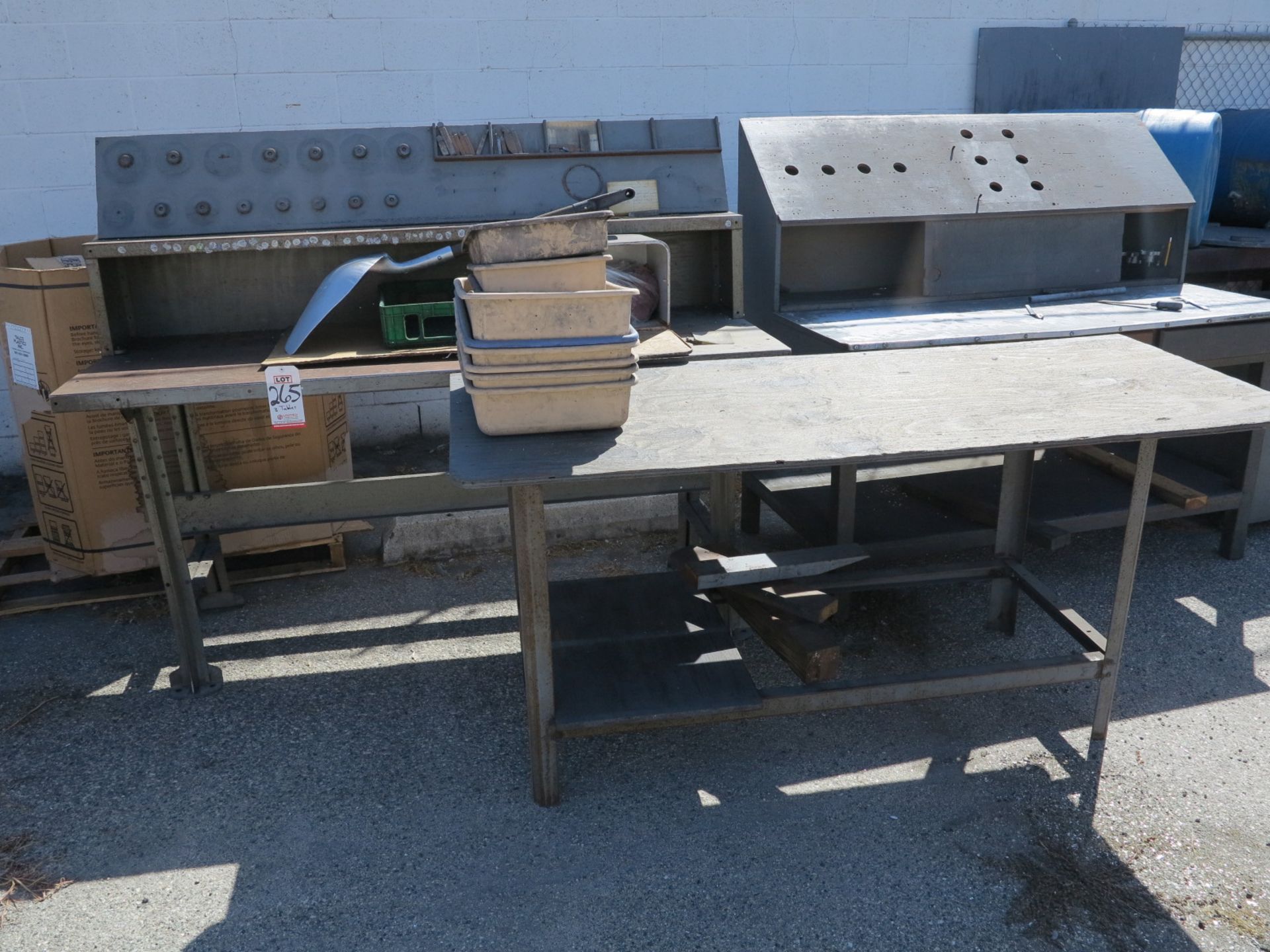 LOT - (3) METAL TABLES