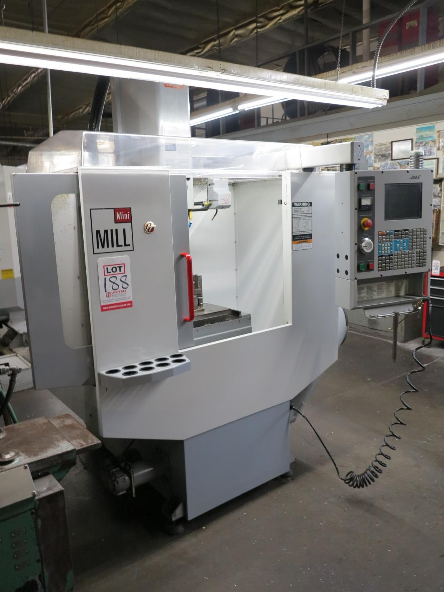 2004 HAAS MINI MILL CNC MILL CENTER, S/N 39224, 16" X, 12" Y, 10" Z, 36" X 12" TABLE, 10,000 RPM - Image 3 of 7