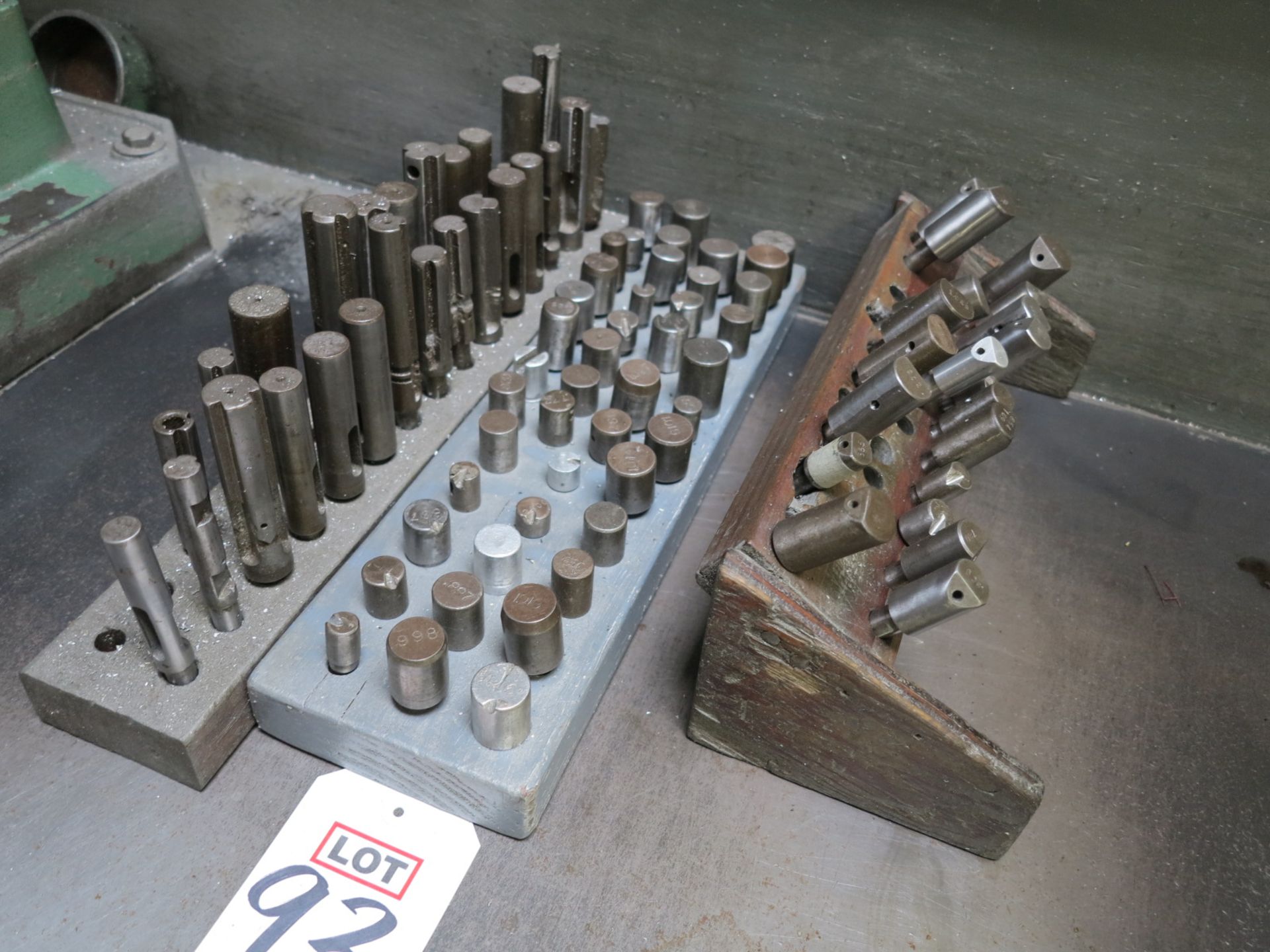 LOT - (3) RACKS OF DRILL PRESS/MILL TOOLING