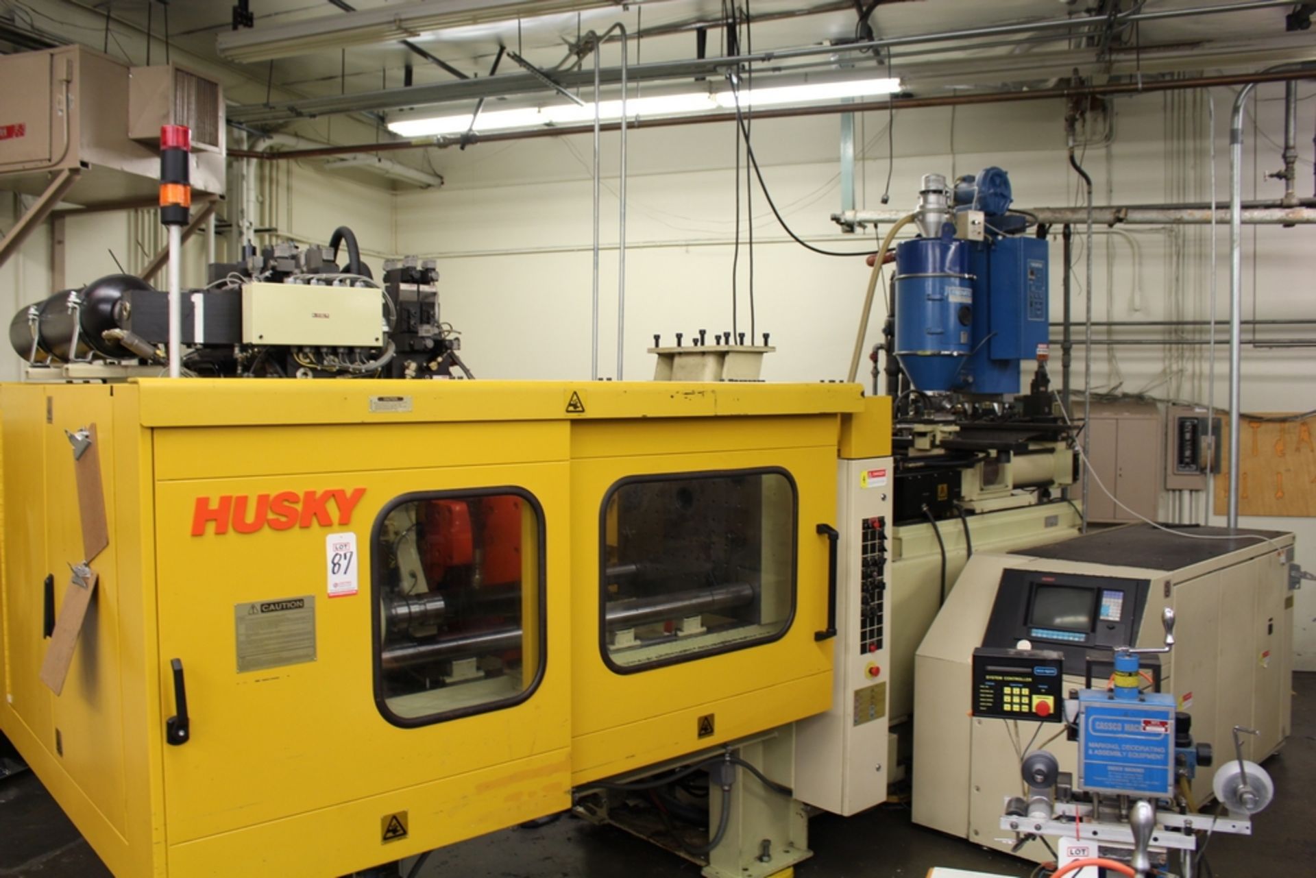 1995 HUSKY 225-TON INJECTION MOLDING MACHINE, MODEL G225GEN-RS50/50, S/N 11783, 36.5" X 36.5"