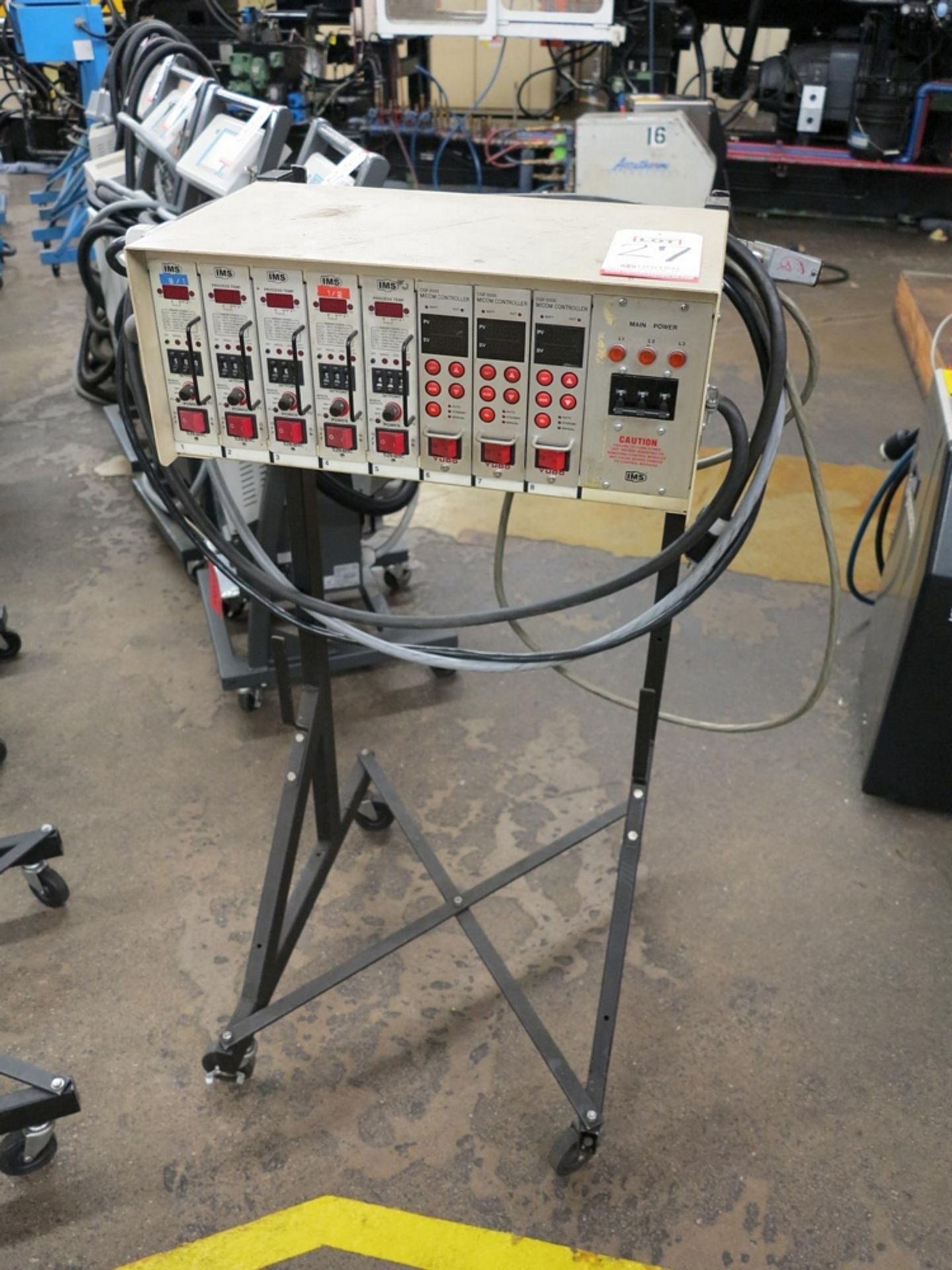 IMS HOT RUNNER CONTROL MAINFRAME, W/ (5) PROCESS TEMP AND (3) MICOM CONTROLLER MODULES