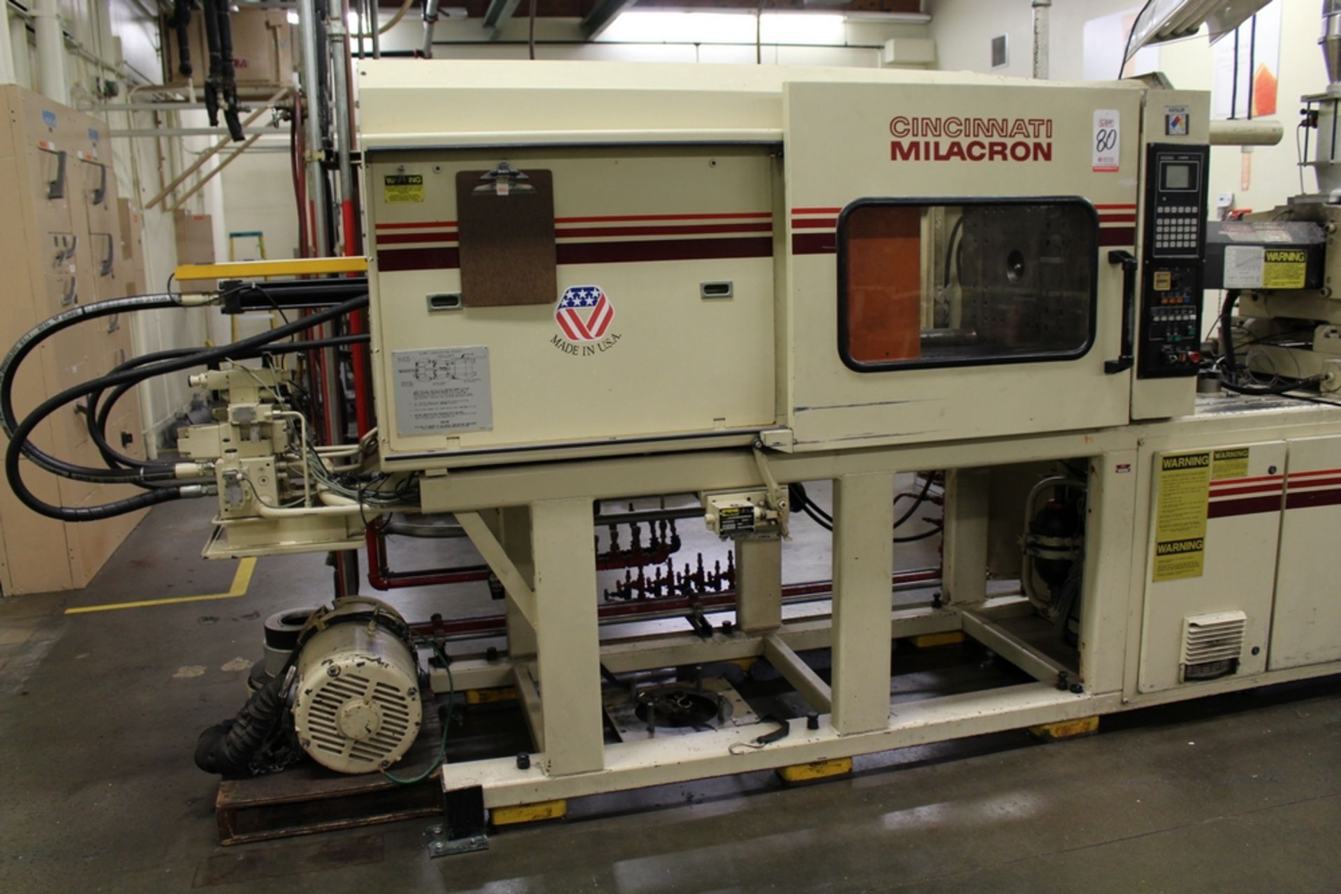 CINCINNATI MILACRON 165-TON INJECTION MOLDING MACHINE, MODEL VT 165-13, CAMAC VLC CONTROL, S/N - Image 2 of 10