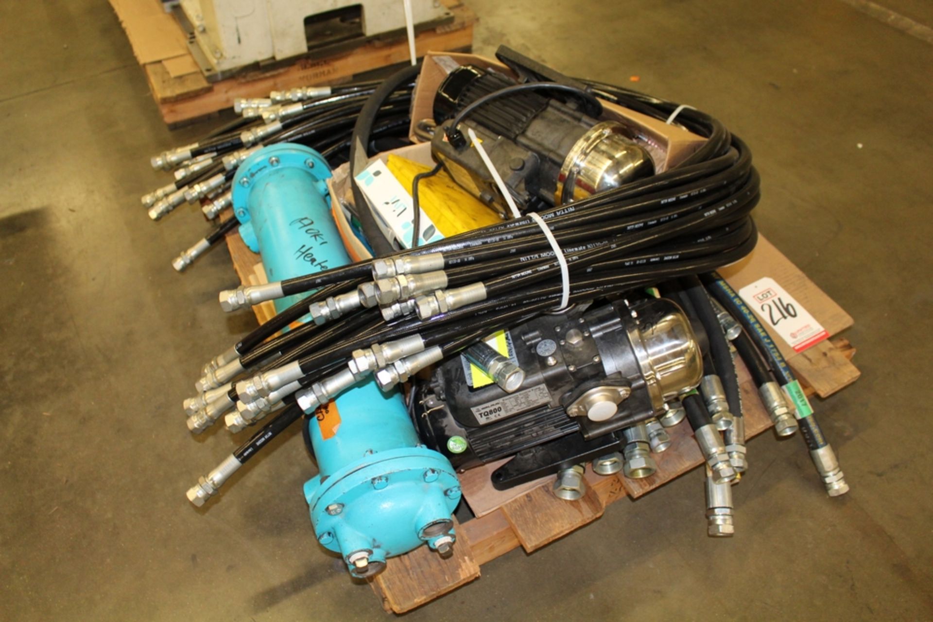 LOT (2) WALRUS ELECTRONIC CONTROL PUMPS, AOKI HEAT EXCHANGER, HYDRAULIC HOSES - Image 2 of 2