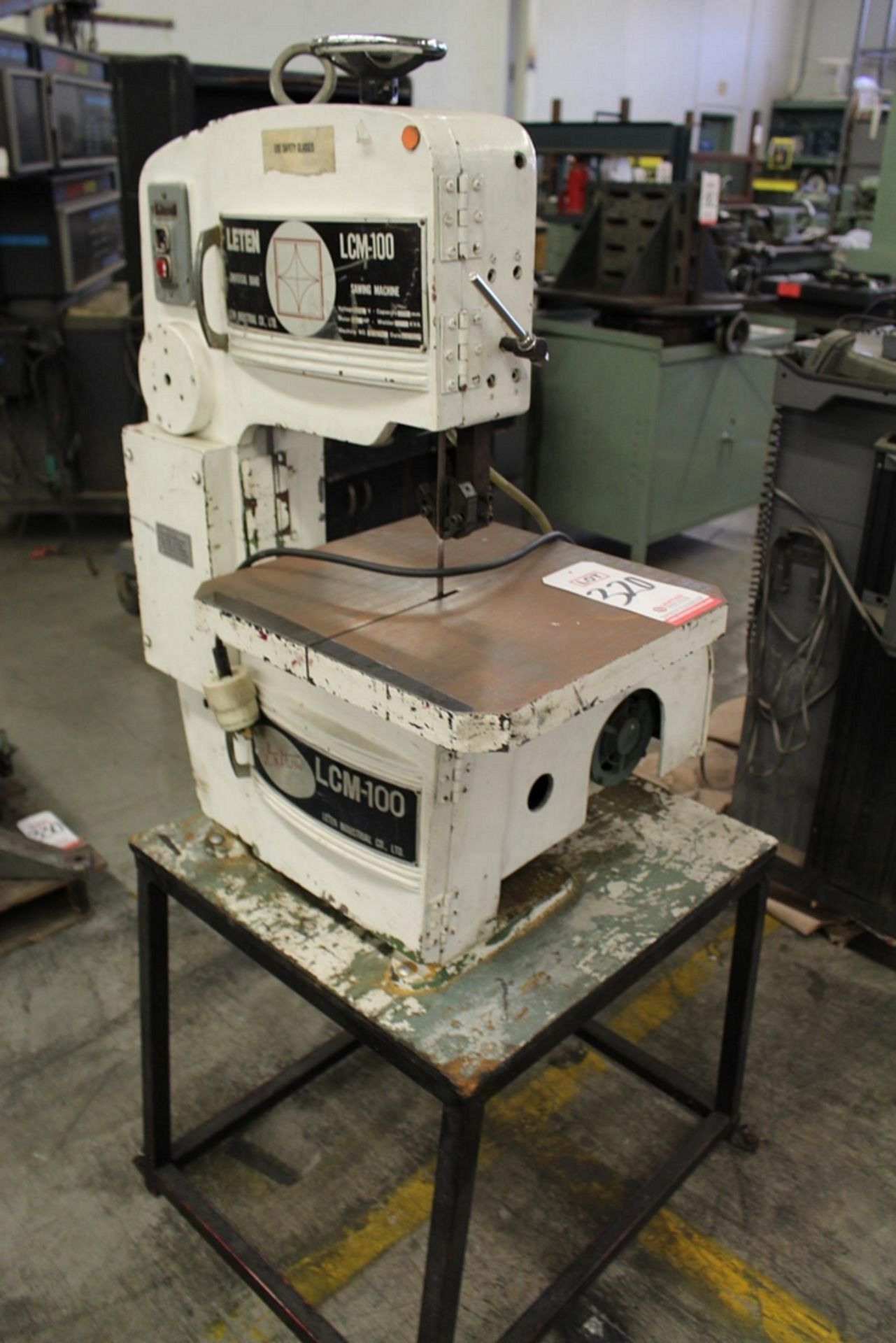 LETEN LCM-100 VERTICAL BAND SAW, 1/3 HP, S/N 10106