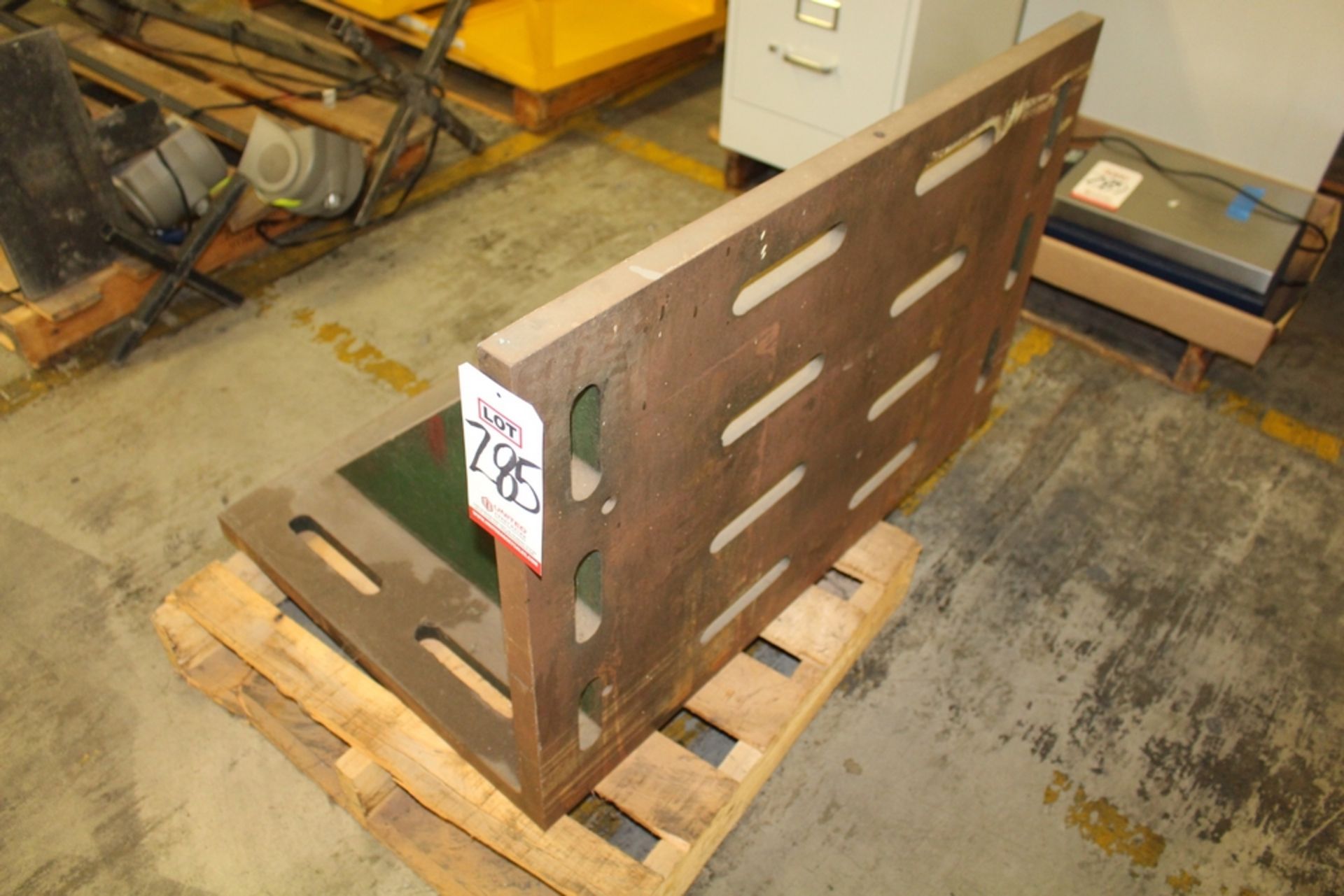 SLOTTED ANGLE PLATE, 35-1/4" X 23-1/2" X 23-1/2"