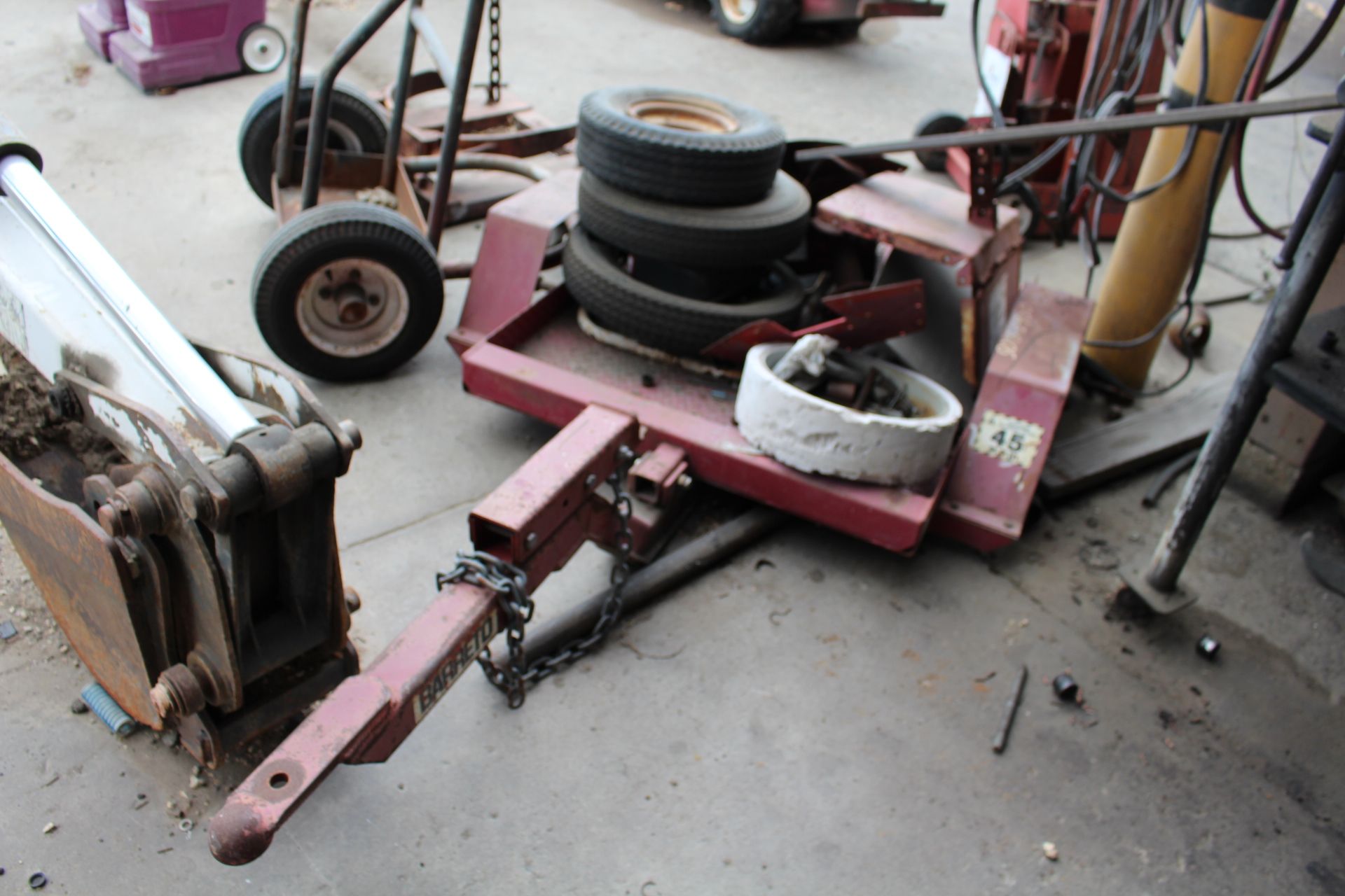 LOT - TANK CART, FORKLIFT BARREL CLAMP, SMALL EQUIPMENT TRAILER, OUT OF SERVICE - Image 2 of 2