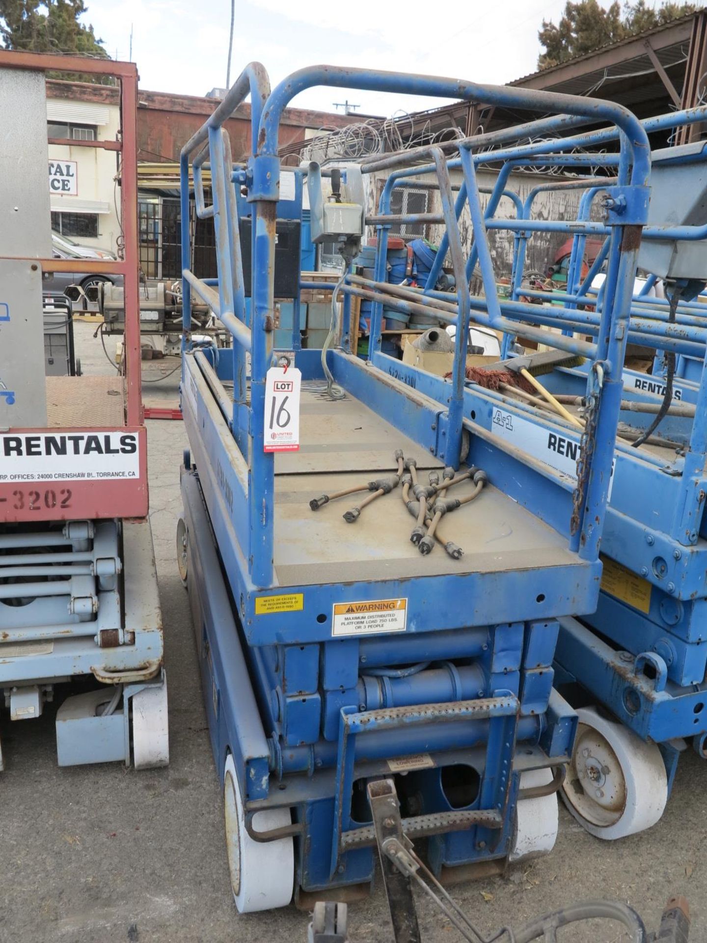 SCISSOR LIFT, 30" X 88" PLATFORM (OUT OF SERVICE)