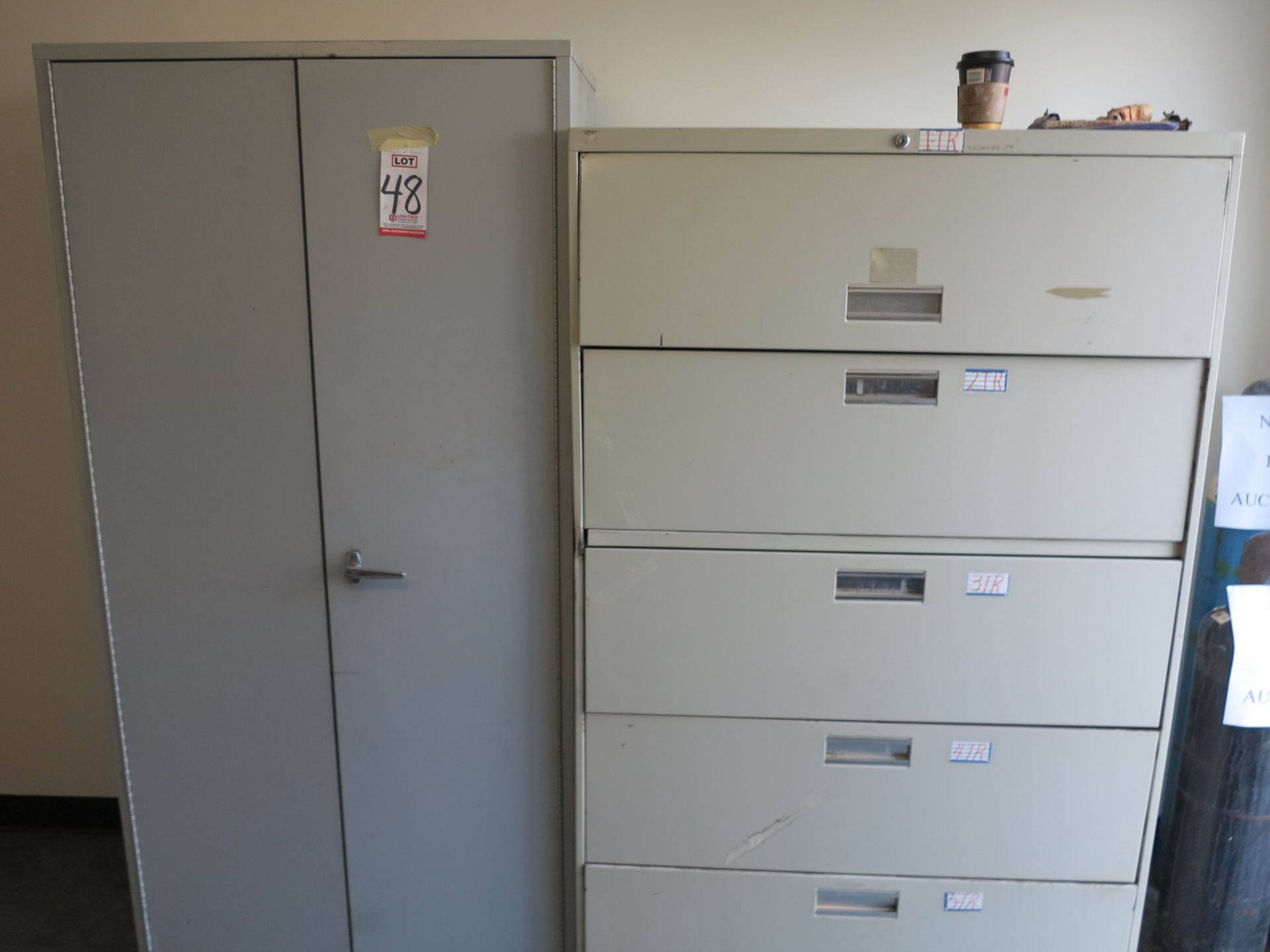 LOT - CONTENTS OF ROOM, TO INCLUDE: REFRIGERATOR, DESK, ALL FILE AND STORAGE CABINETS AND NORDIC - Image 2 of 3