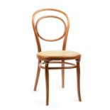 SESSEL NR.10. Gebrüder Thonet. Wien. 1881-1890. Entwurf Gebrüder Thonet. Buchenholz, massiv gebogen,