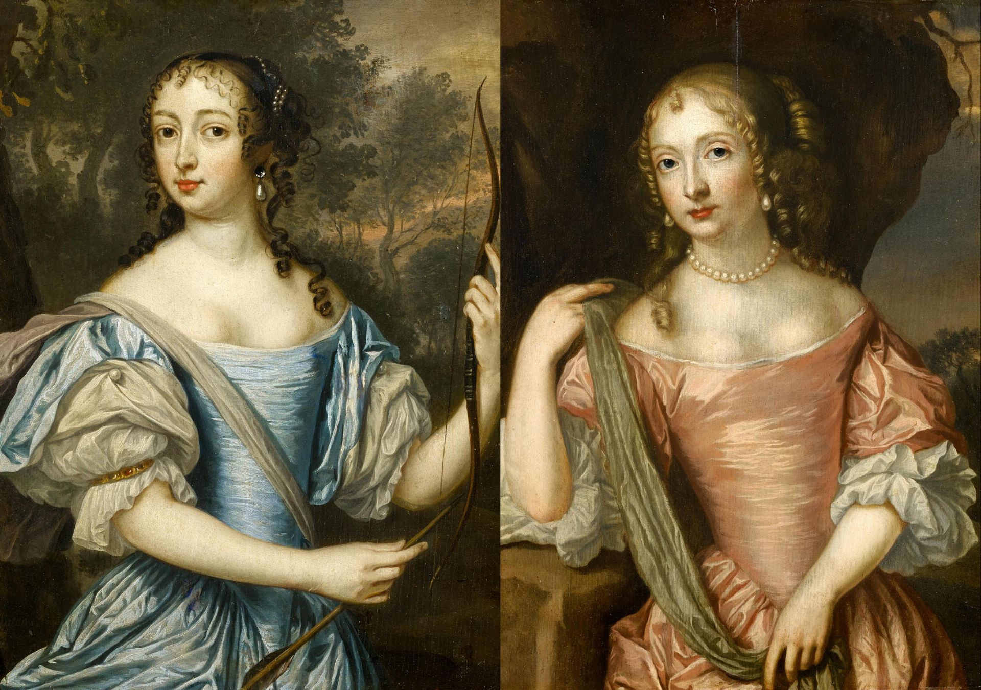 Mytens, JanDen Haag um 1614 - vor 1670 - NachfolgeZwei Gemälde: Portraits der Maria von Oranje