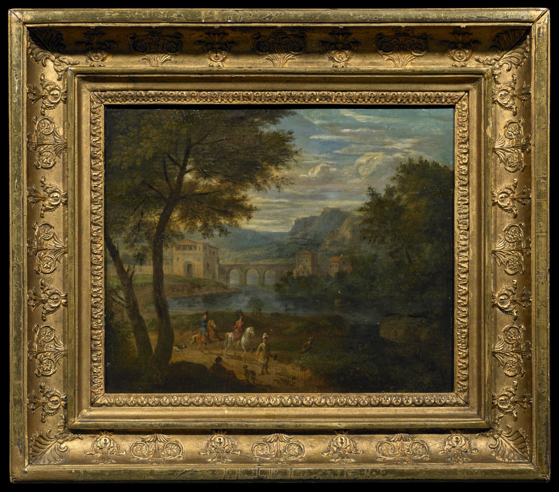 Arthois, Jacques d' (Jacobus van)Brüssel 1613 - 1686 - UmkreisSüdliche Flusslandschaft mit Reisenden - Image 2 of 3