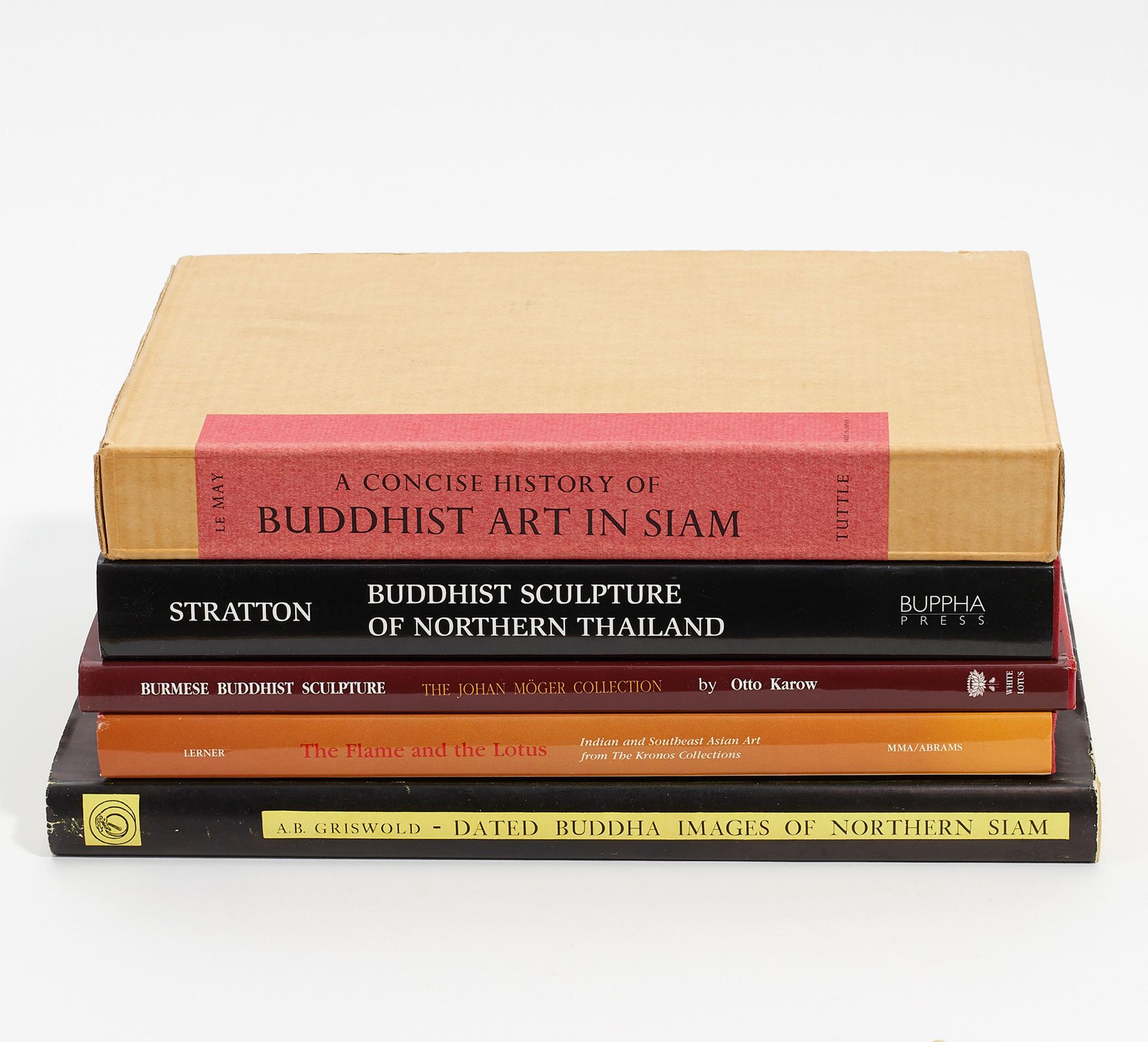 FÜNF FACHBÜCHER: BUDDHIST ART SOUTH EAST ASIA. Otto Karow: "Burmese Buddhist Sculpture: The Johan