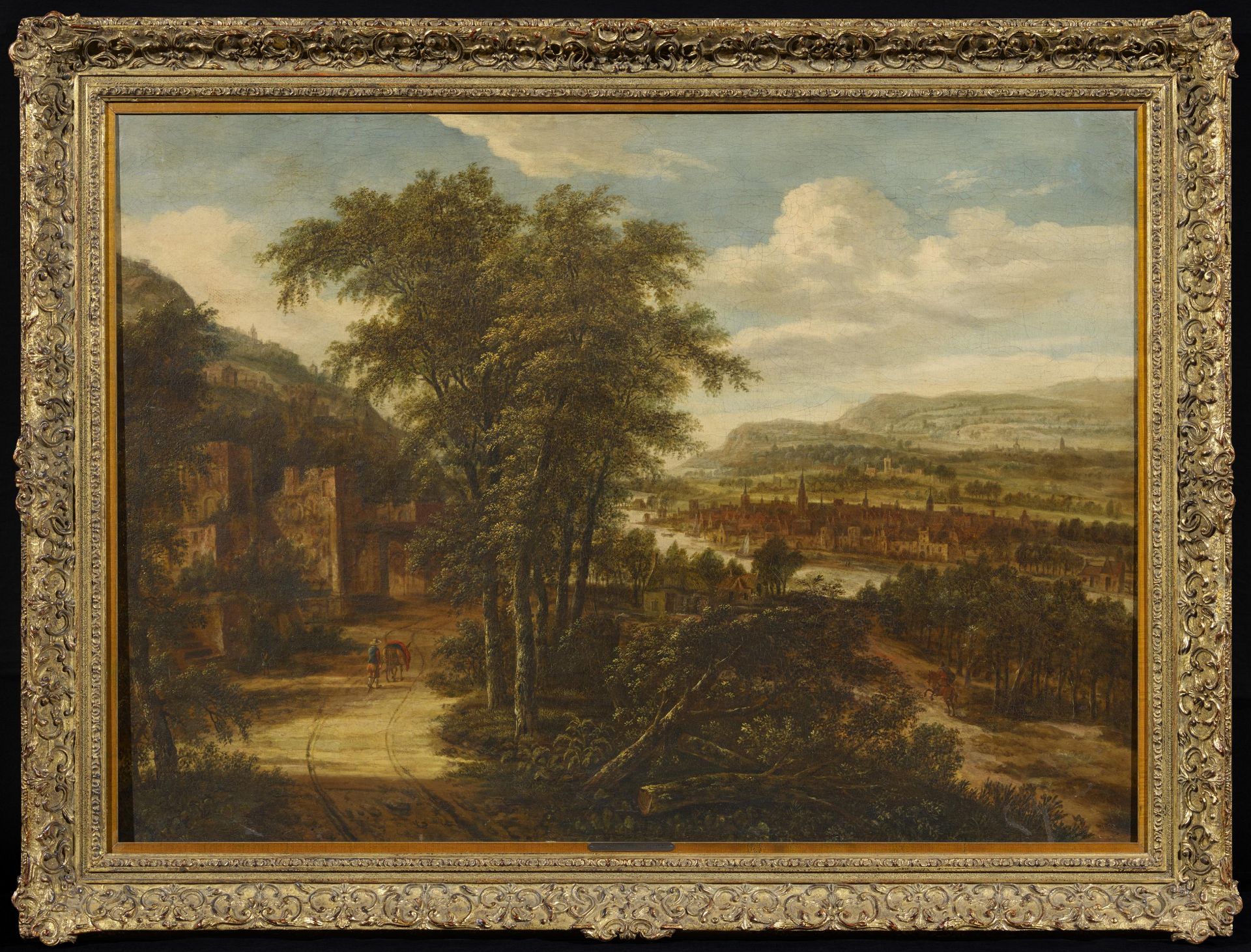 Verburgh, DionysRotterdam um 1655 - um 1722 - NachfolgeWeite Landschaft mit Flusslauf und Städten. - Image 2 of 3