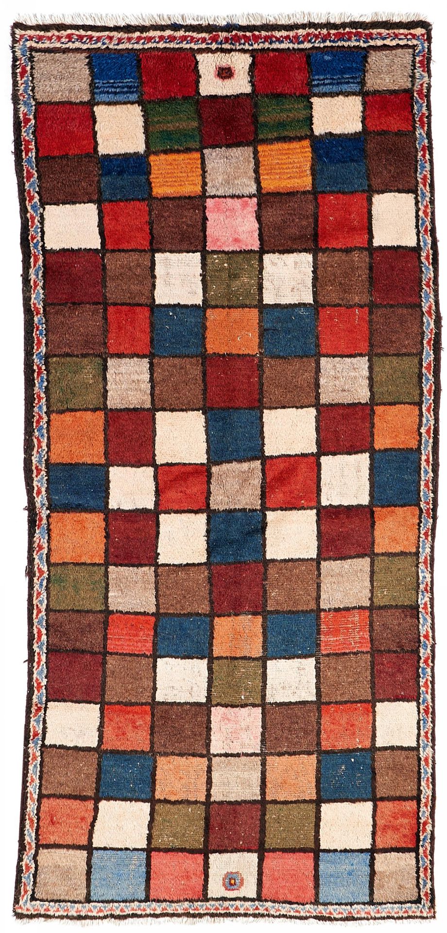 zurückgezogenGabbeh Khersak, Bakhtiar.Circa 1900. 307 x 137cm. Condition C/D. (Large areas worn).