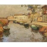 zurückgezogenBoggio, Emile1857 La Guaira - 1920 Auvers-sur-Oise"Bord de la Marne". Oil on canvas.