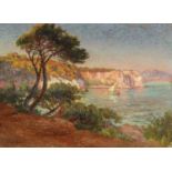 Lamontagne, Louis Dominique1874 - 1918Ansicht von Cap Brun. Öl auf Holz. 33 x 46cm. Signiert unten