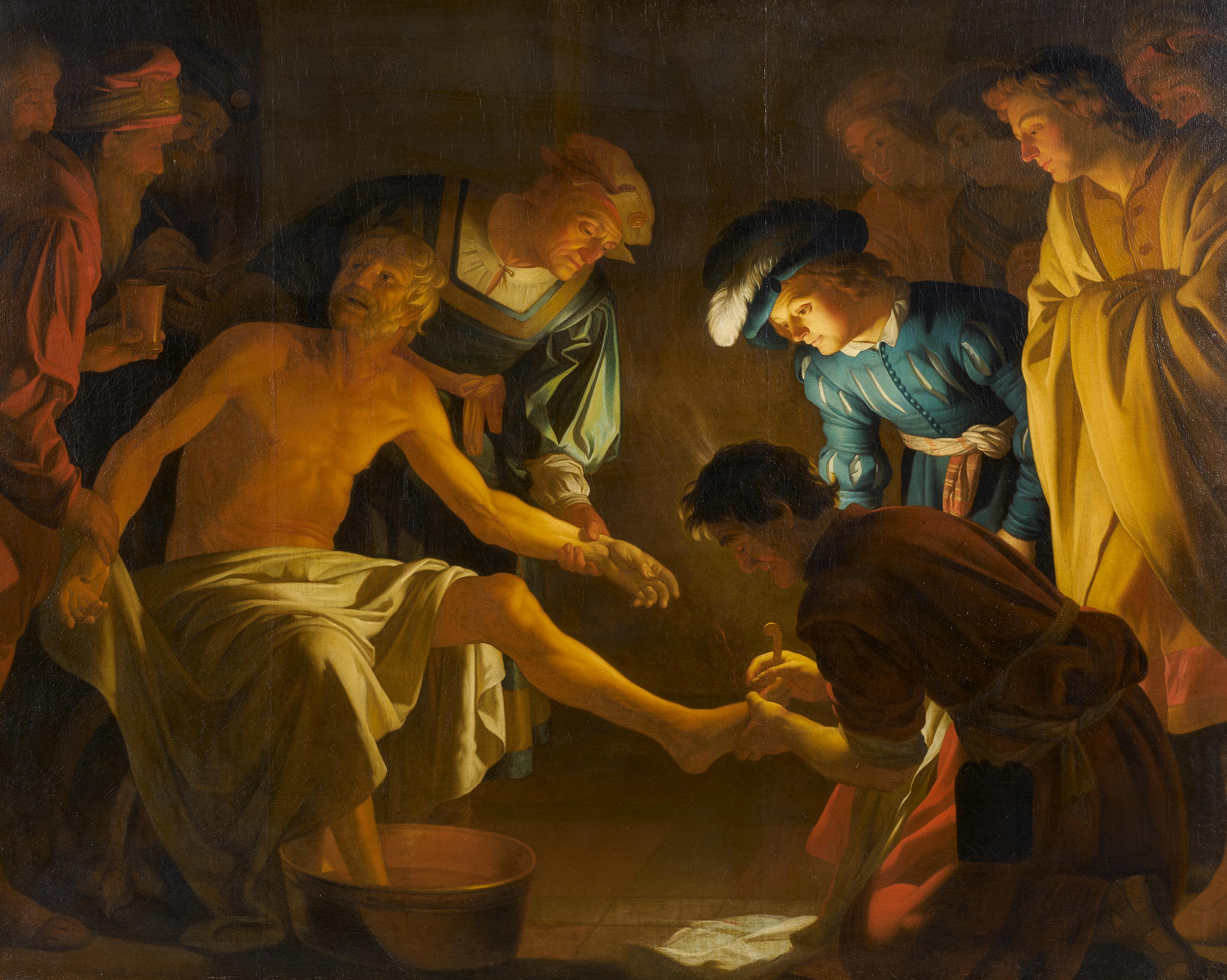 Honthorst, Gerard vanUtrecht 1592 - 1656 - Werkstatt"Tod des Seneca". Öl auf Leinwand. Doubliert.