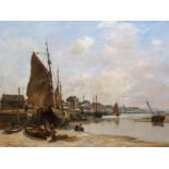Maris, Jacobus Hendricus1837 Den Haag - 1899 KarlsbadHolländische Gracht mit anliegenden Booten.