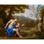 Vallin, Jacques Antoine1760 Paris - 1831 - zugeschriebenVenus und Amor. Öl auf Leinwand.