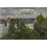Prött, PaulKöln 1880 - 1945Ausblick aus dem Atelierfenster. Blick über Köln-Ehrenfeld nach Süden mit