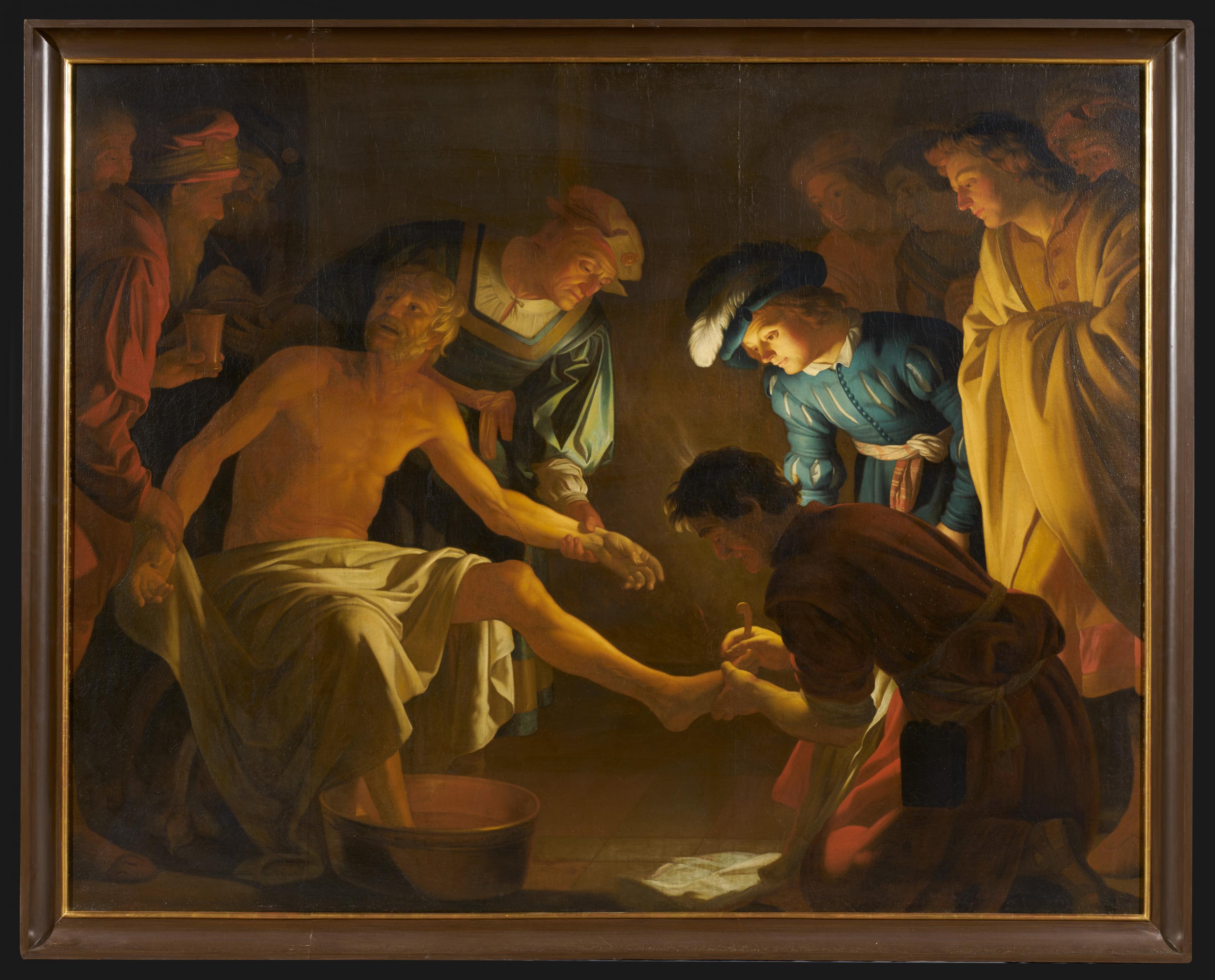 Honthorst, Gerard vanUtrecht 1592 - 1656 - Werkstatt"Tod des Seneca". Öl auf Leinwand. Doubliert. - Image 2 of 3