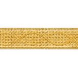 zurückgezogenGOLD-BRACELET. Germany, ca. 1970. 750/- yellow gold, Totalweight: 88.0g. W x l=ca. 2.