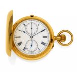 BENSON, J.W.England, um 1870.Taschenuhr. Handaufzug (Werk stammt aus der Schweiz). 750/- Gelbgold,