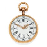 PATEK PHILIPPESchweiz, um 1890.Damen-Umhängeuhr. Handaufzug. Emailiert, Zffbl. Email, Zeiger golden.