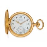 A. LANGE & SÖHNEDeutschland, um 1920.Taschenuhr. Handaufzug. 585/- Roségold, Zffbl. Email,