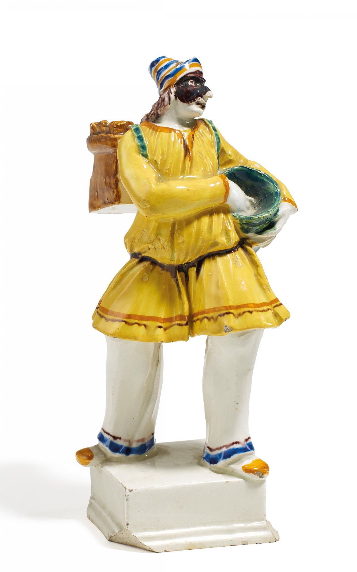 FIGUR DES PULCINELLA AUS DER COMMEDIA DELL'ARTE. Wohl Italien. 18./19.Jh. Vermutlich nach einem