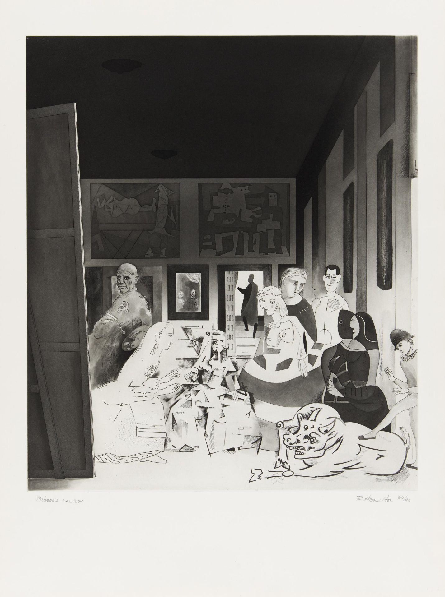 Hamilton, RichardLondon 1922 - 2011Picasso's meninas. 1973. Aquatintaradierung auf Velin. 57 x