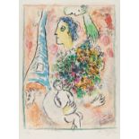 Chagall, Marc1887 Witebsk - 1985 St. Paul de VenceOffrande á la Tour Eiffel. 1964. Farblithografie